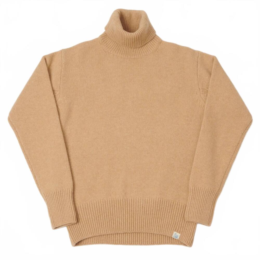 NEW MERZ B. SCHWANEN women's ribbed slim fit merino wool turtleneck sweater in t